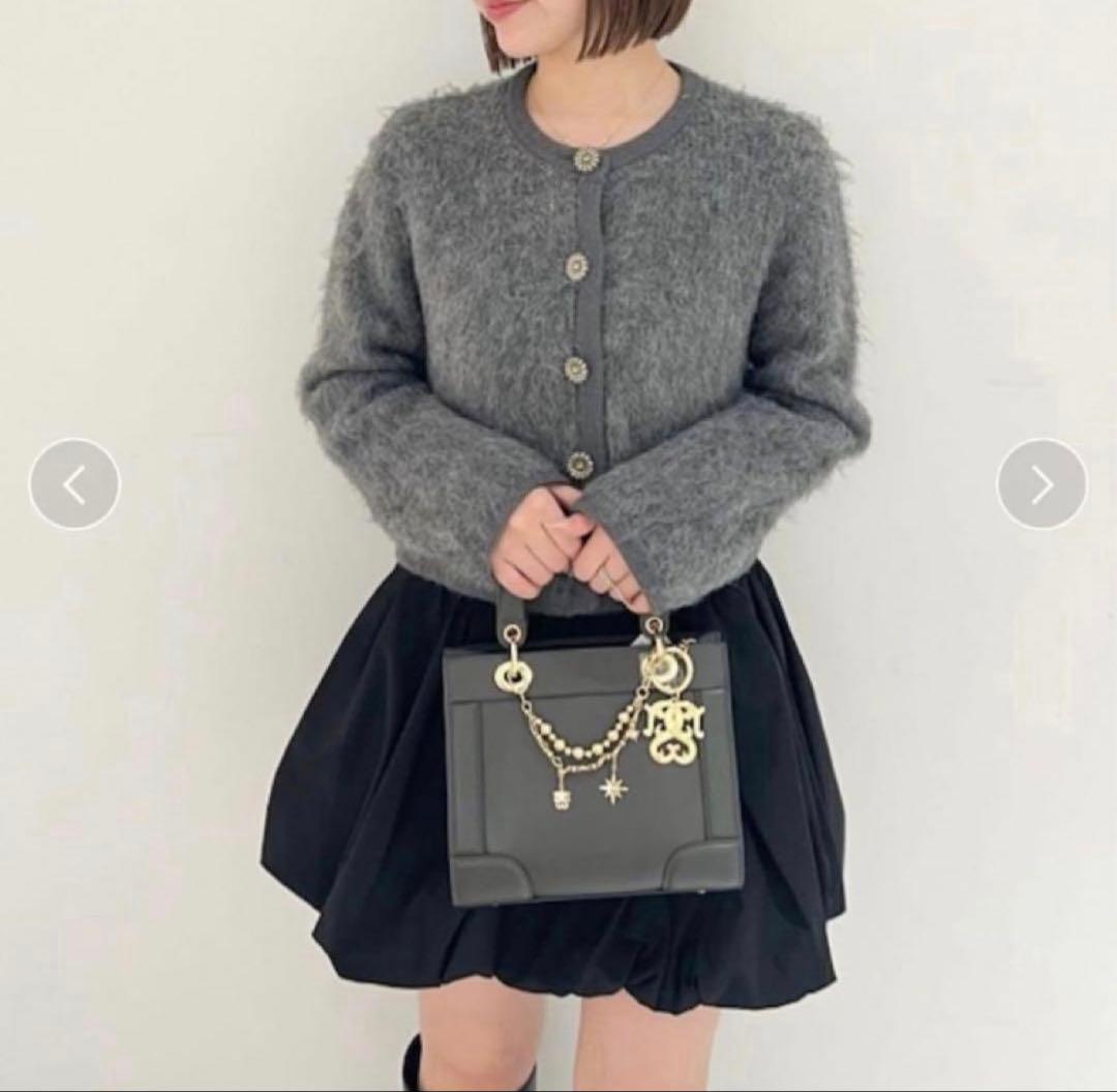 新品タグ付き スナイデル snidel ファーライクニットジャケット