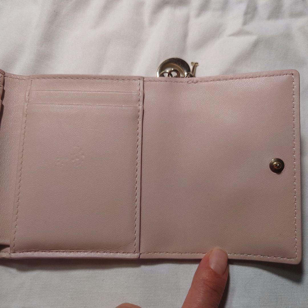 【DIOR】Lady Dior Lotus ウォレット ピンク