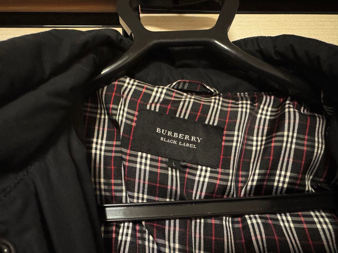 美品　BURBERRY BLACK LABEL モッズコート Lサイズ ブラック