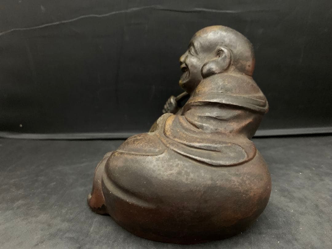 備前焼　桃山　布袋置物