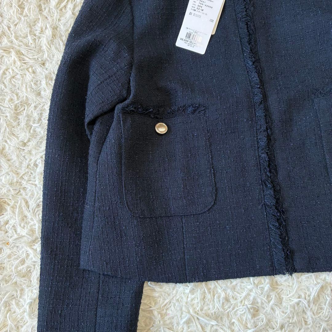 新品タグ付き grove 25SS ツイードコンパクトジャケット