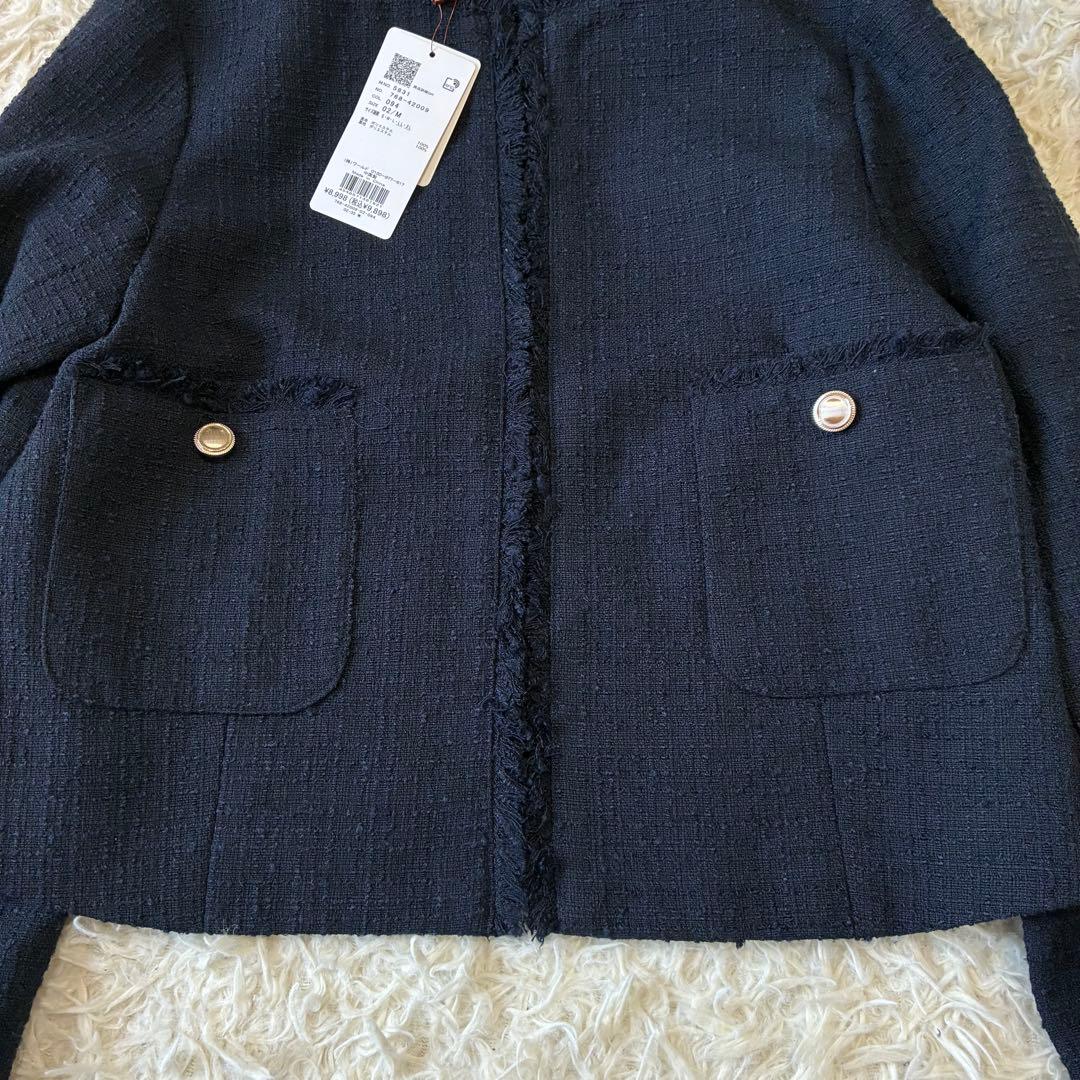 新品タグ付き grove 25SS ツイードコンパクトジャケット