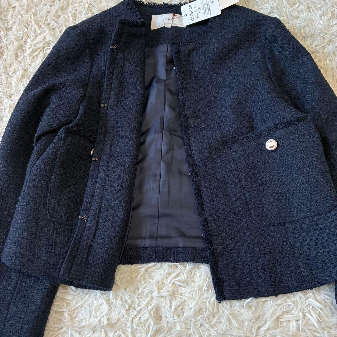 新品タグ付き grove 25SS ツイードコンパクトジャケット