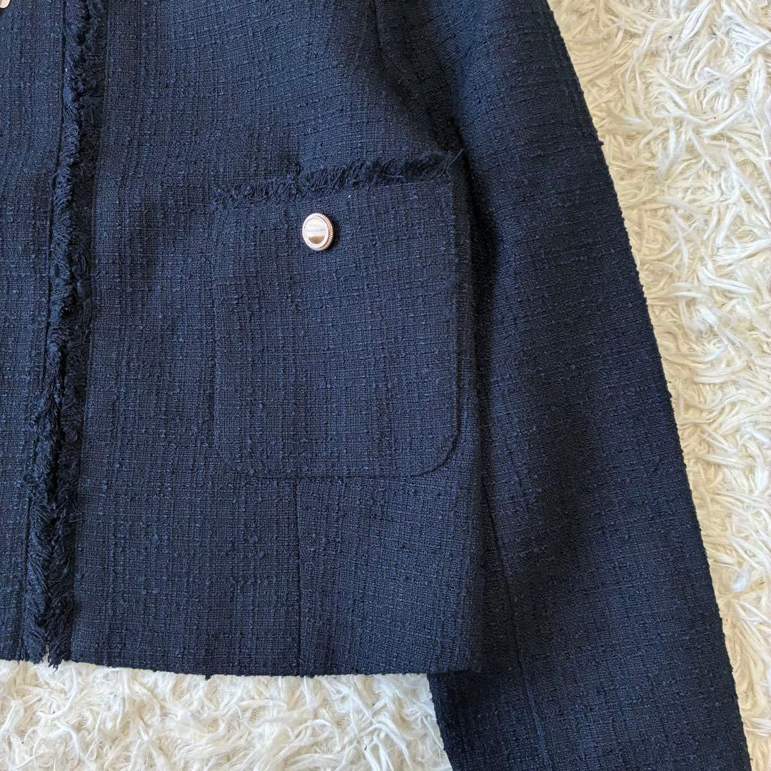 新品タグ付き grove 25SS ツイードコンパクトジャケット