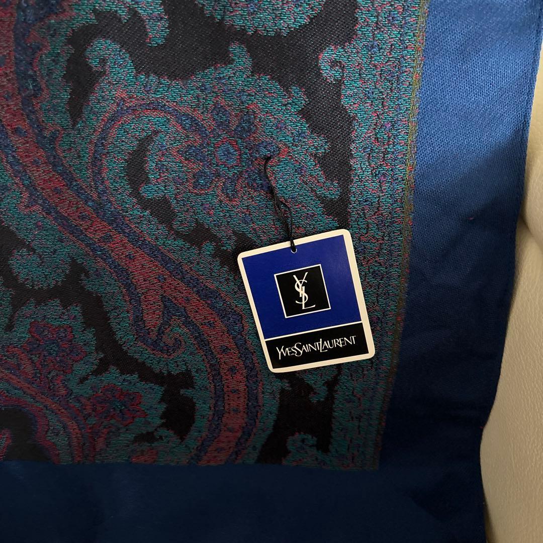 Yves Saint Laurent ストール シルク混 超大判