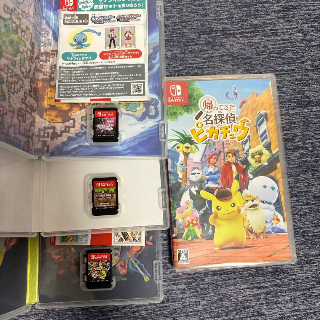 Switchソフト4点セット　ポケモン　スプラトゥーン　マイクラ