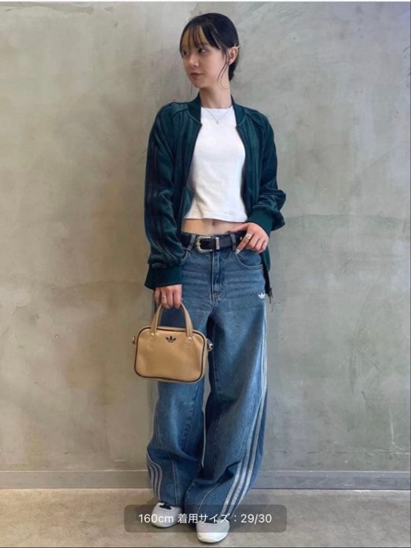 adidas アディカラー デニム スリーストライプス トラックパンツ