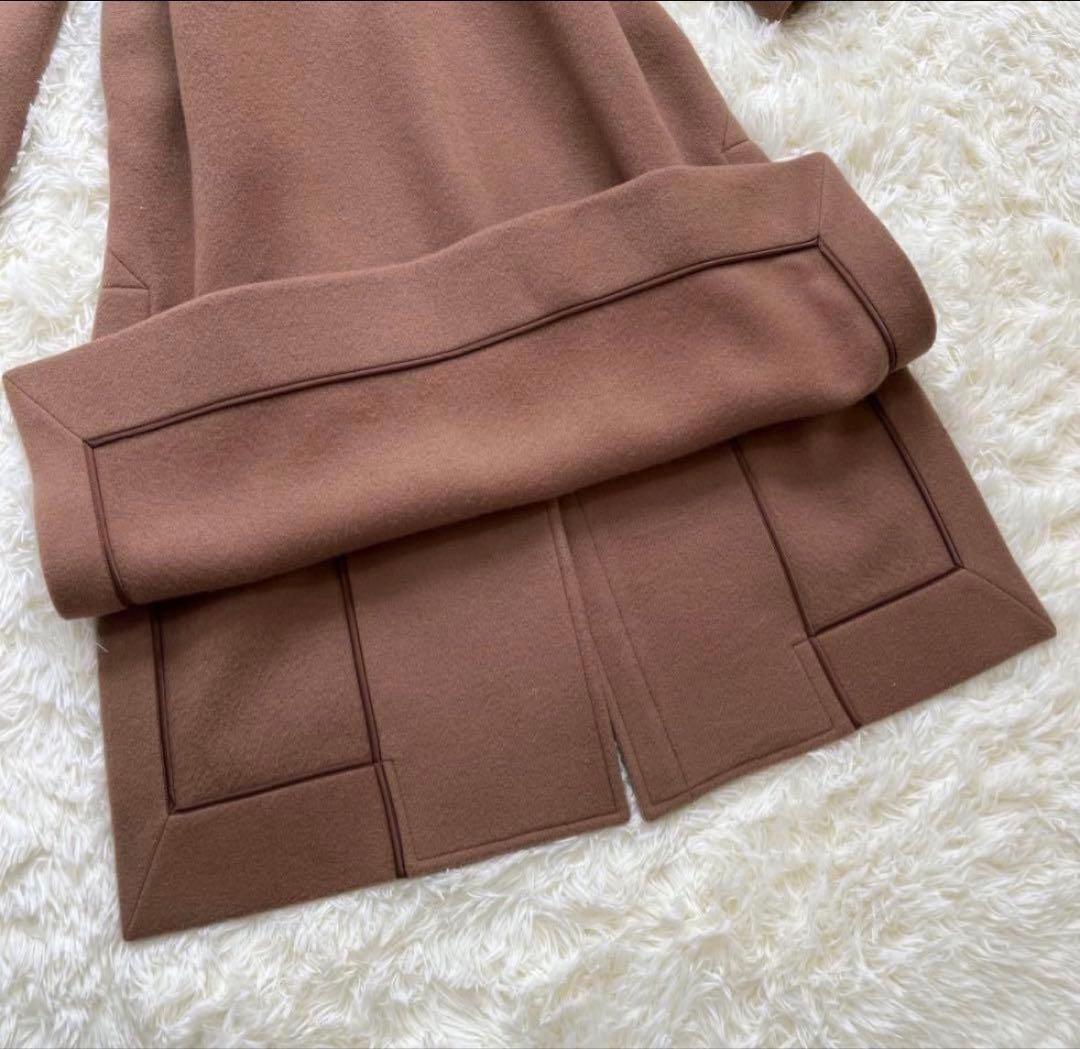 【美品】川口春奈着用 styling/ ワイドカラーロングコート キャメル
