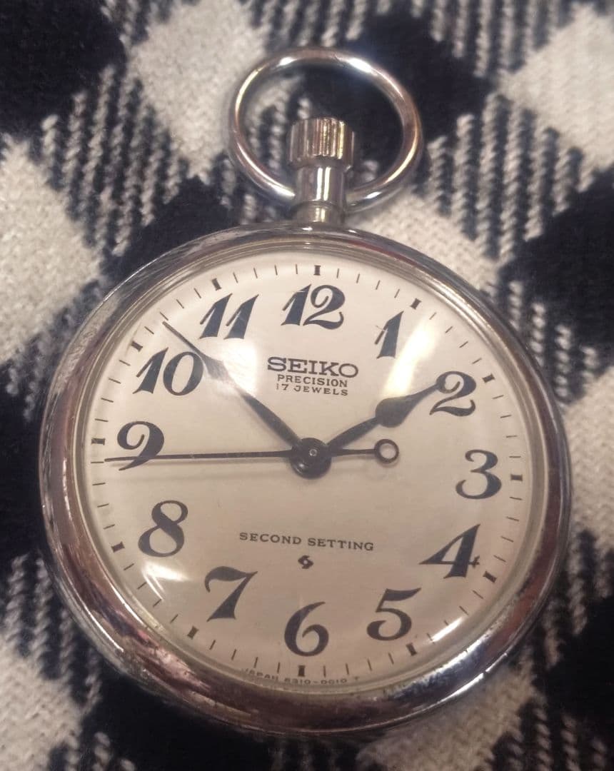 セイコー 懐中時計 鉄道時計 手巻き17JEWELS　SEIKO 稼働品
