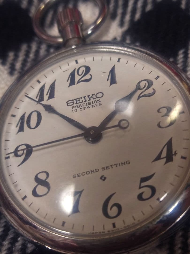 セイコー 懐中時計 鉄道時計 手巻き17JEWELS　SEIKO 稼働品