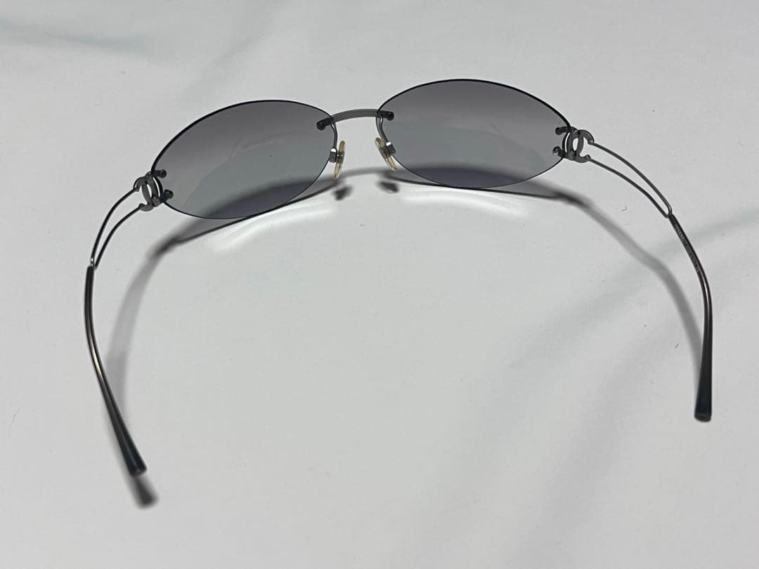 【レア】CHANELシャネルビンテージサングラスココマークリムレス