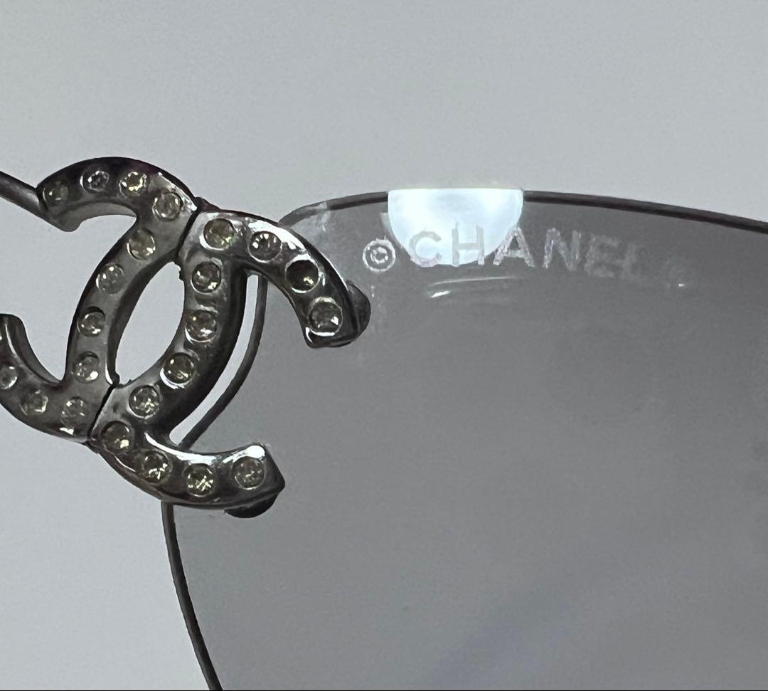 【レア】CHANELシャネルビンテージサングラスココマークリムレス