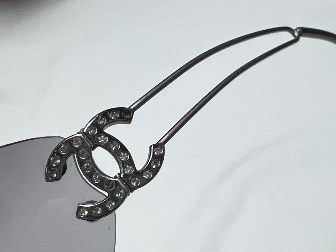 【レア】CHANELシャネルビンテージサングラスココマークリムレス