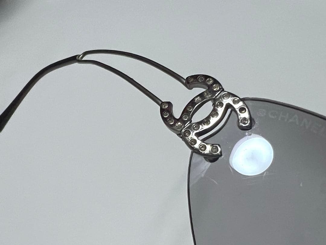 【レア】CHANELシャネルビンテージサングラスココマークリムレス