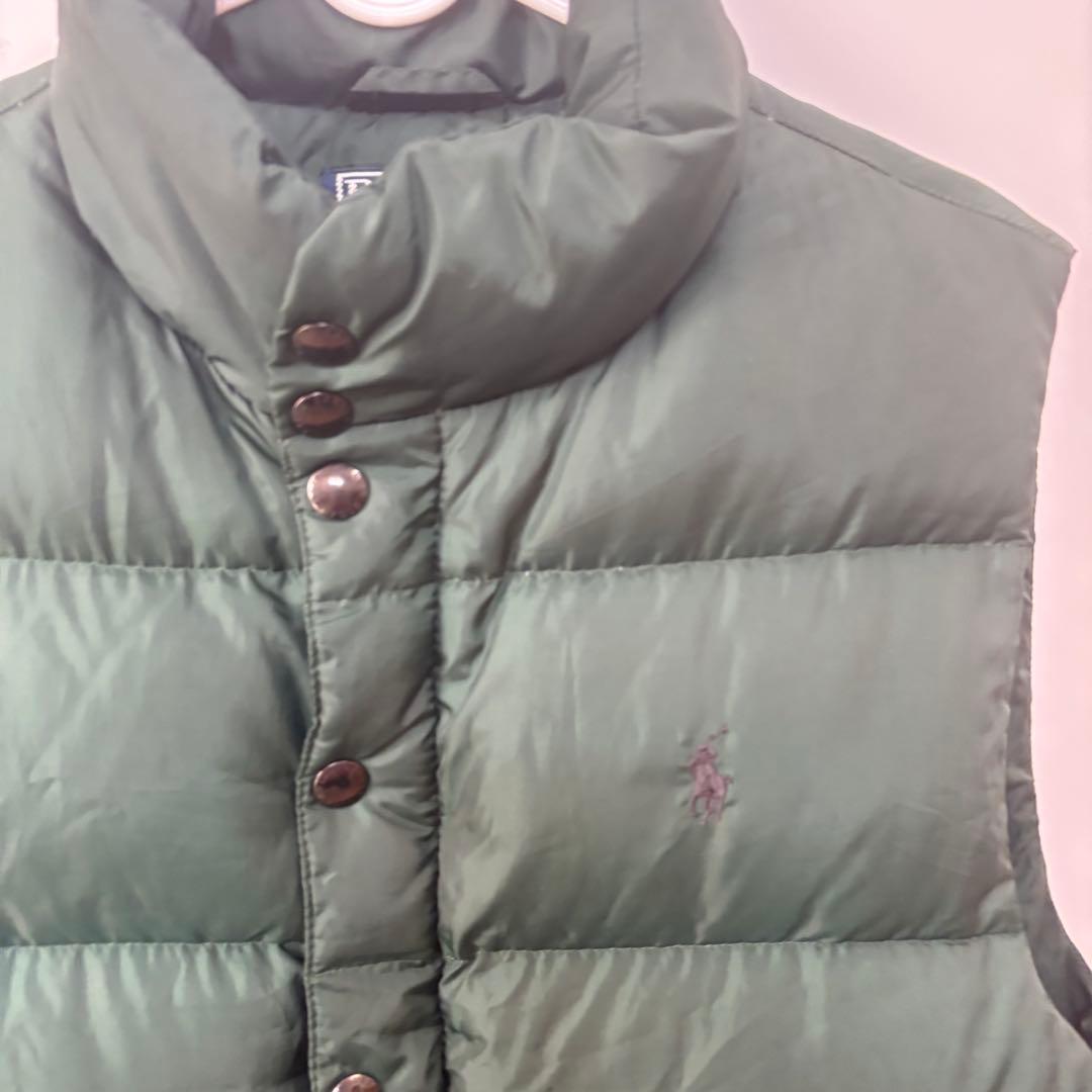 POLO RALPH LAUREN グリーンダウンベスト Sサイズ