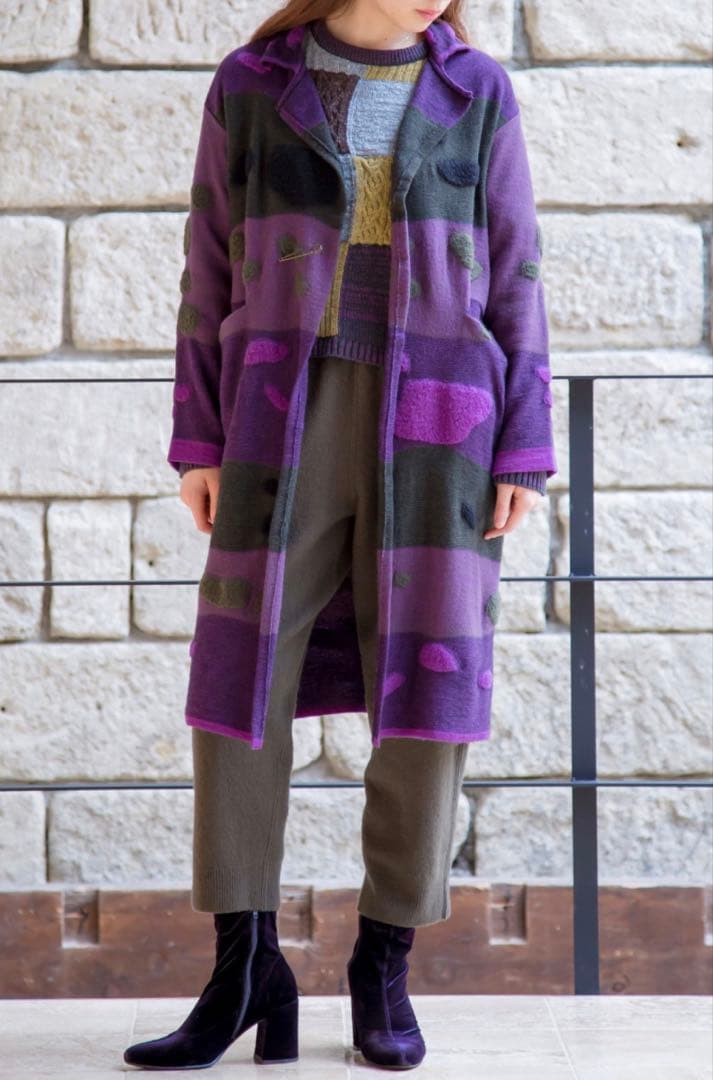 新品✨定価5万　フーガフーガ　佐藤繊維 カーディガン　圧縮加工　2way