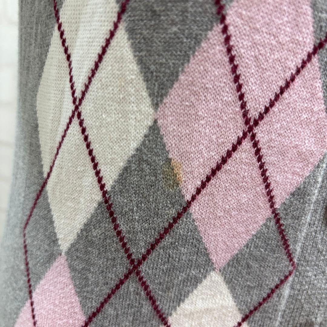 ★美品★ BURBERRY BLUE LABEL アーガイル 半袖ワンピース