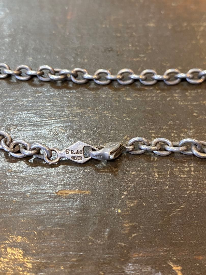 RJB シルバー925 あずきチェーン ネックレス 5mm /#フラットヘッド