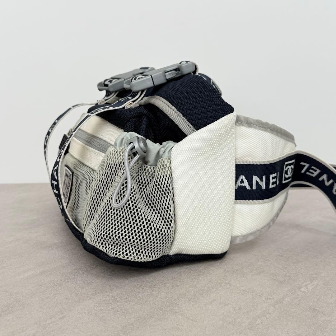 CHANEL スポーツライン ウエストバッグ ココマーク メッシュ ナイロン