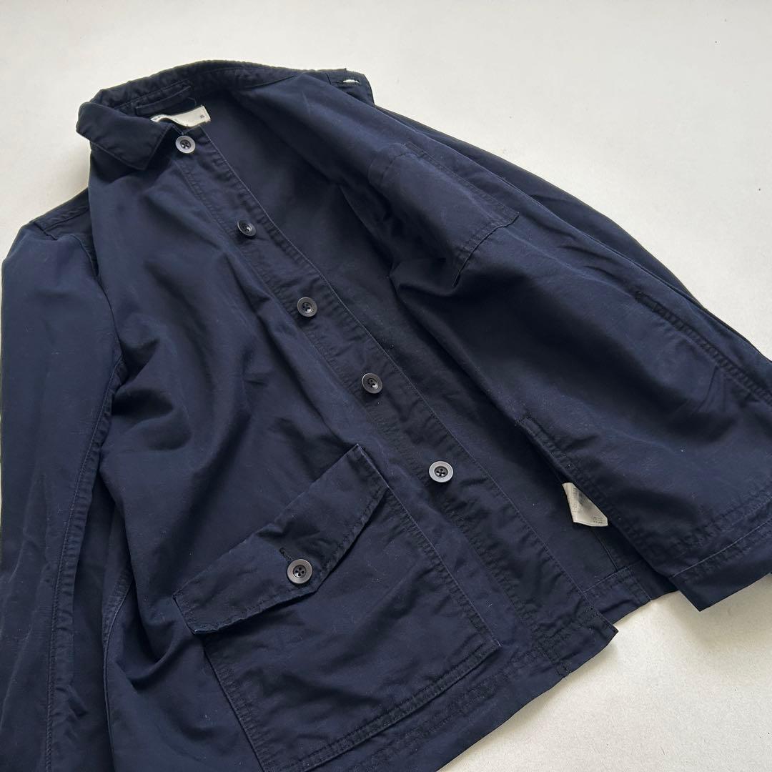 MHL マーガレットハウエル ワークジャケット 濃紺 XL カバーオール 綿麻