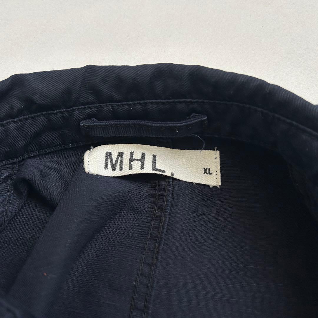 MHL マーガレットハウエル ワークジャケット 濃紺 XL カバーオール 綿麻