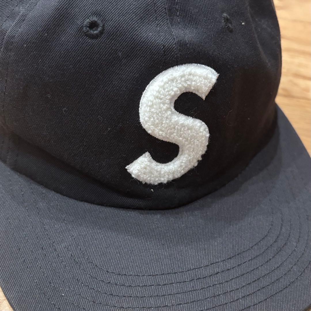 【希少】Supreme Chenille S Logo 6-Panel ブラック