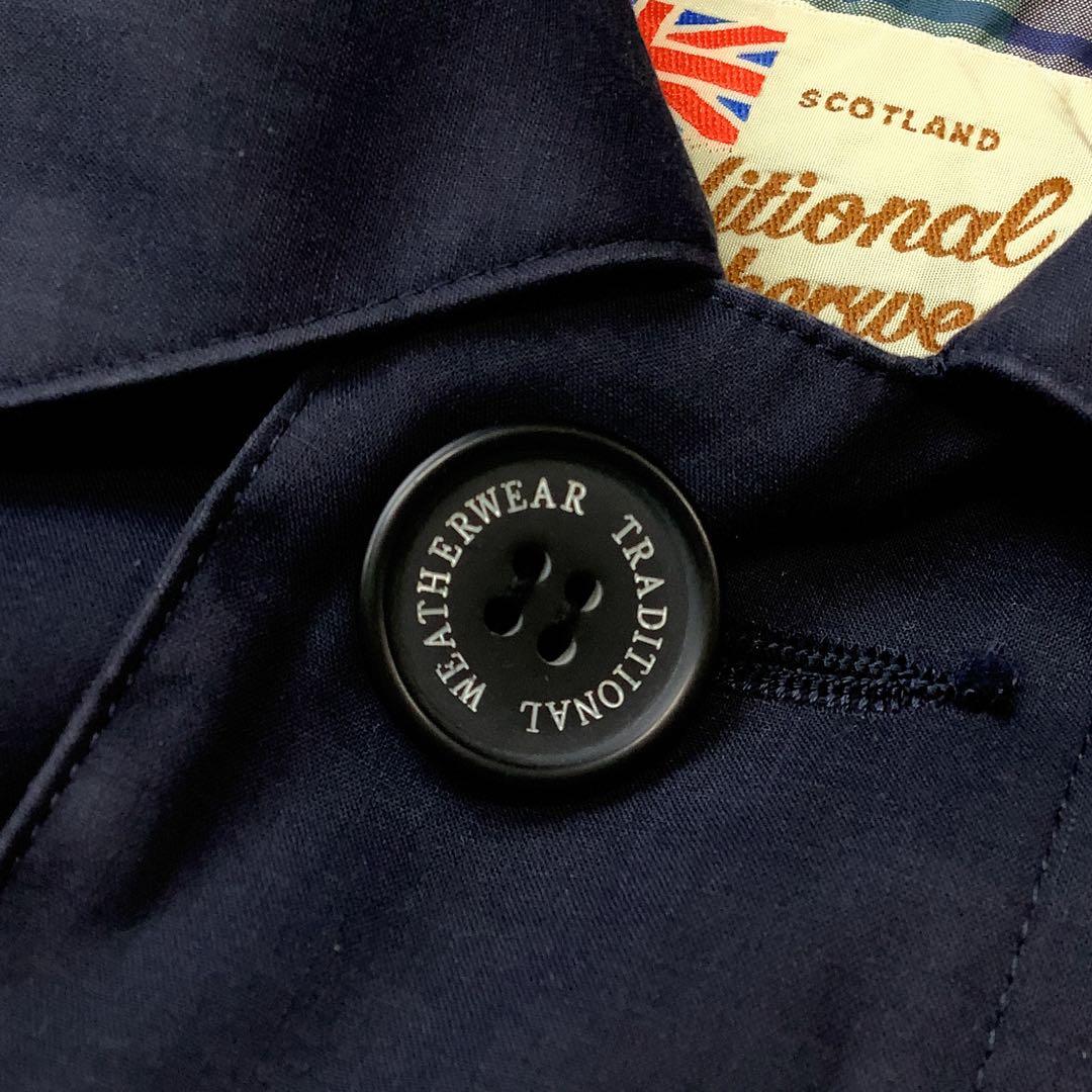 Traditional Weatherwear ステンカラー コート ネイビー