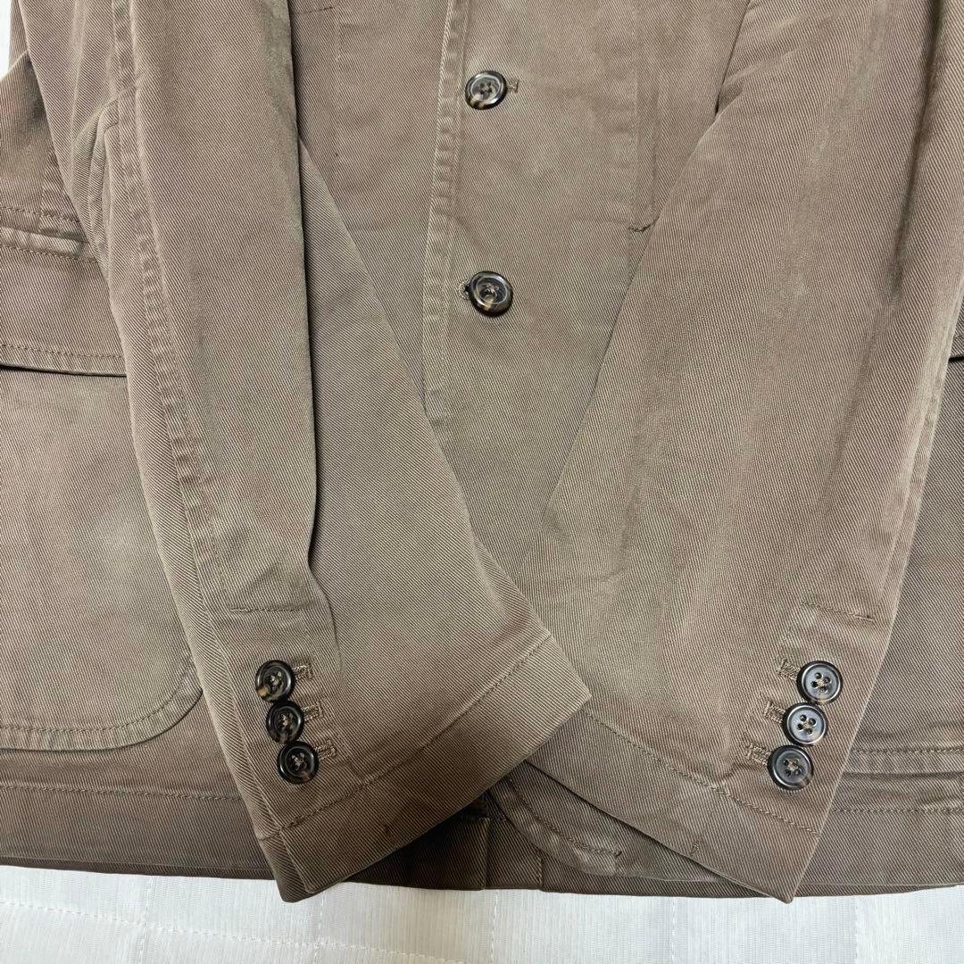 ポロラルフローレン現行タグ　コットンテーラードジャケット　茶　M相当