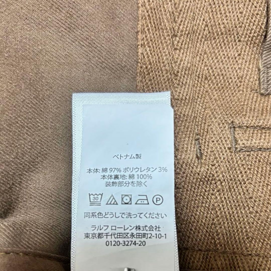 ポロラルフローレン現行タグ　コットンテーラードジャケット　茶　M相当