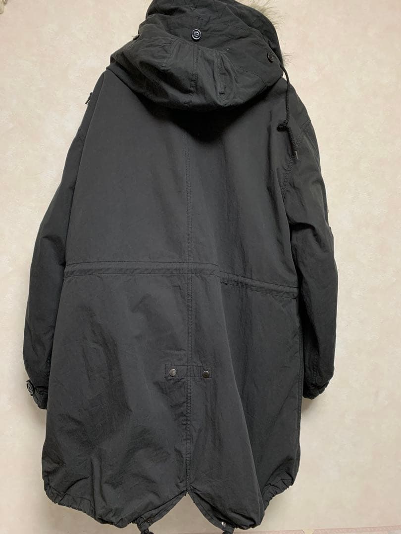 HOUSTON、M-65 フィッシュテール パーカー モッズコート　BLK M