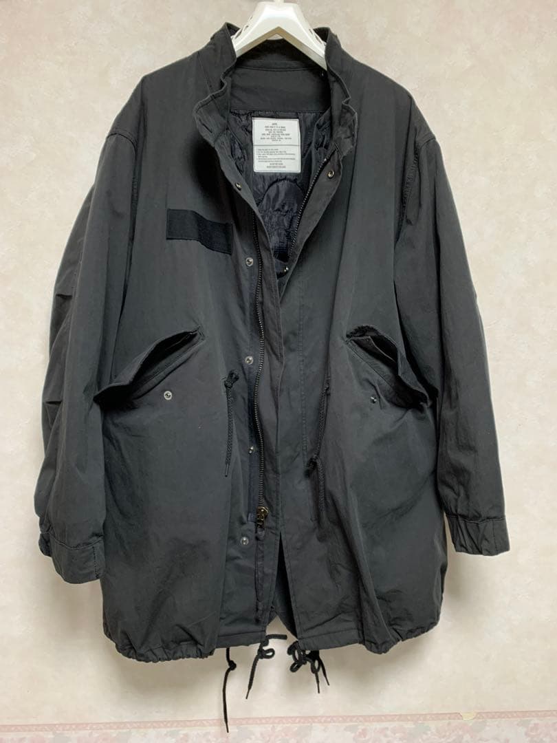 HOUSTON、M-65 フィッシュテール パーカー モッズコート　BLK M