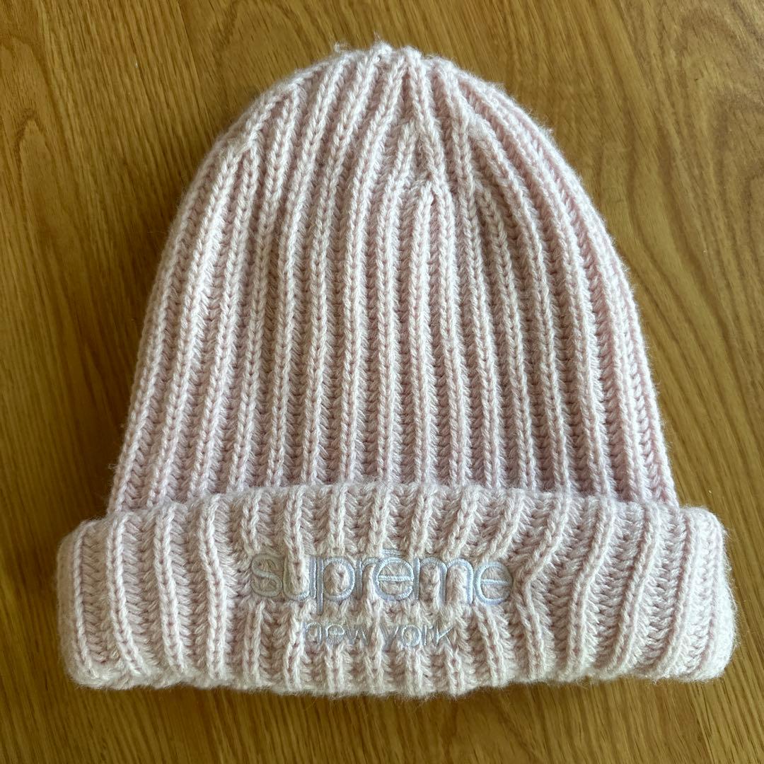 supreme ニット帽 ピンク