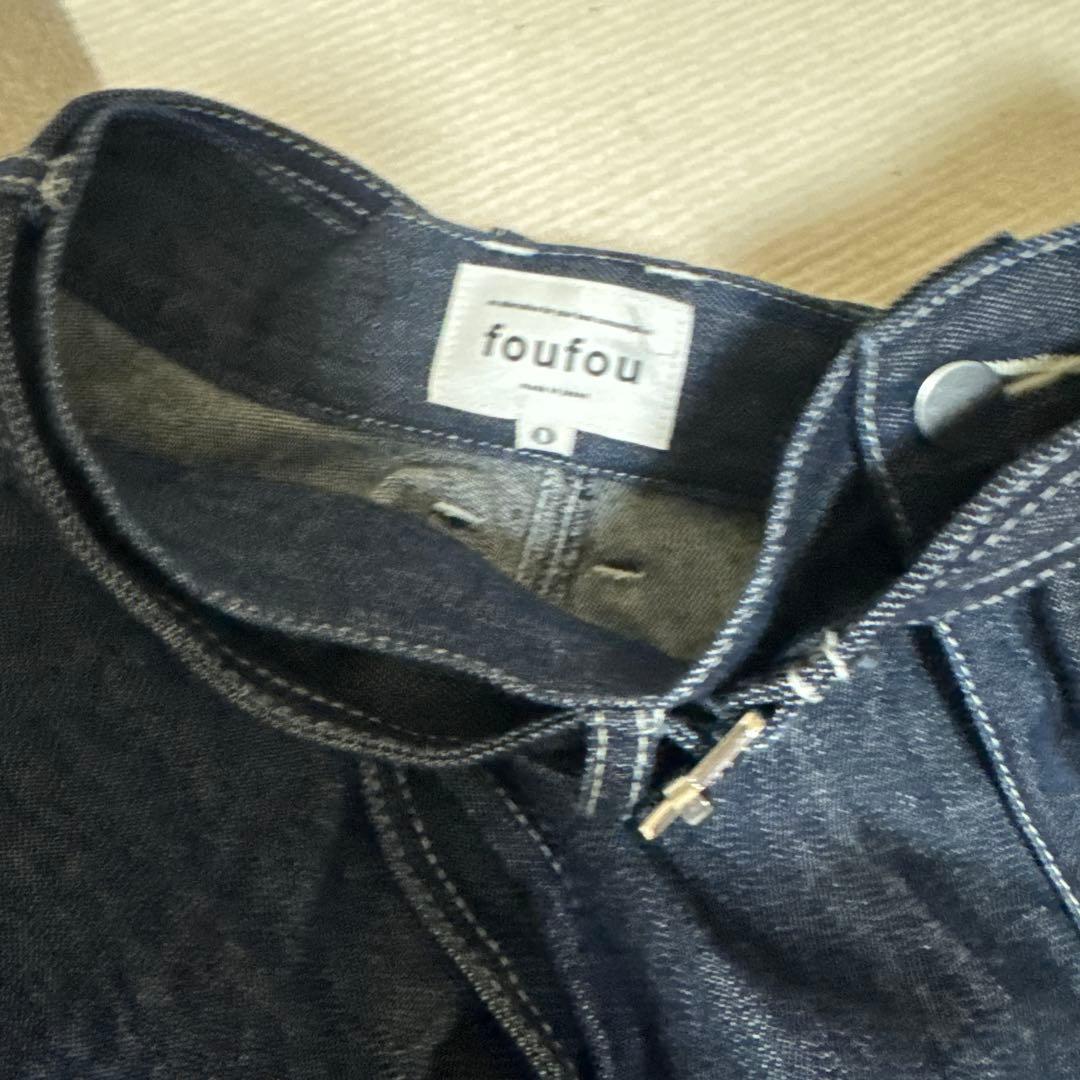 foufou スーパーフレアデニムスカート　0サイズ