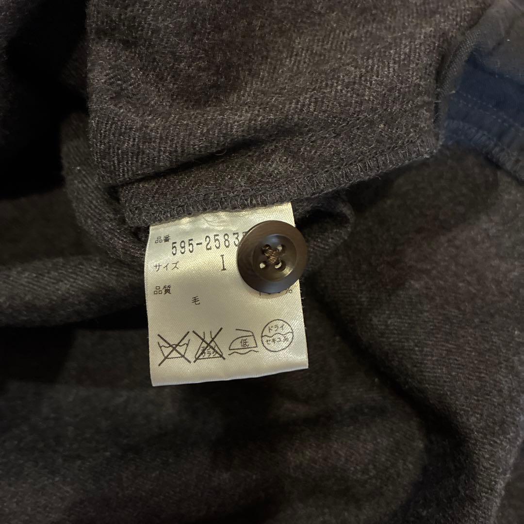 【美品】MHL マーガレットハウエル wool膝丈ワンピース ダークブラウン