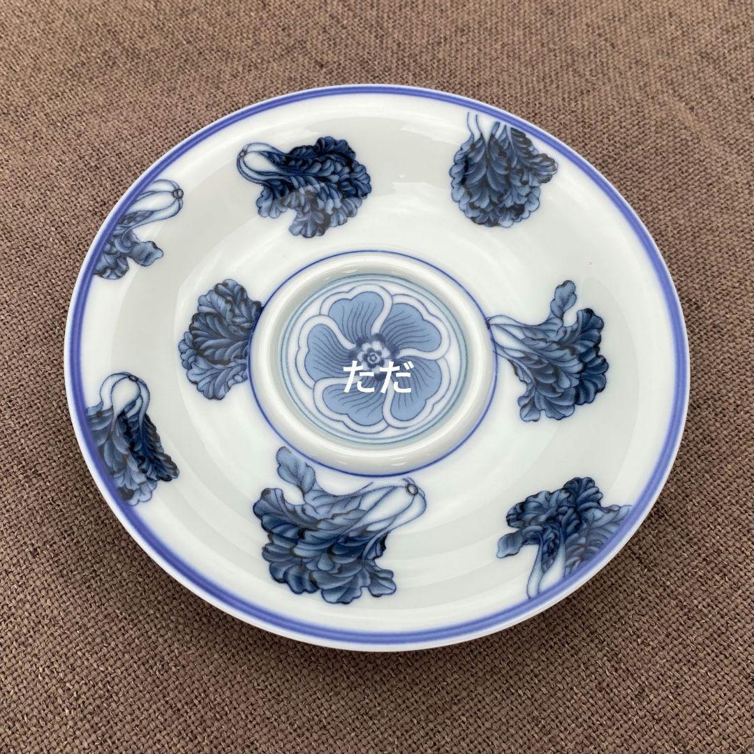 青花百財三才蓋碗 中国茶器 景徳镇 蓋付き茶器 飲茶食器 煎茶具 未使用品