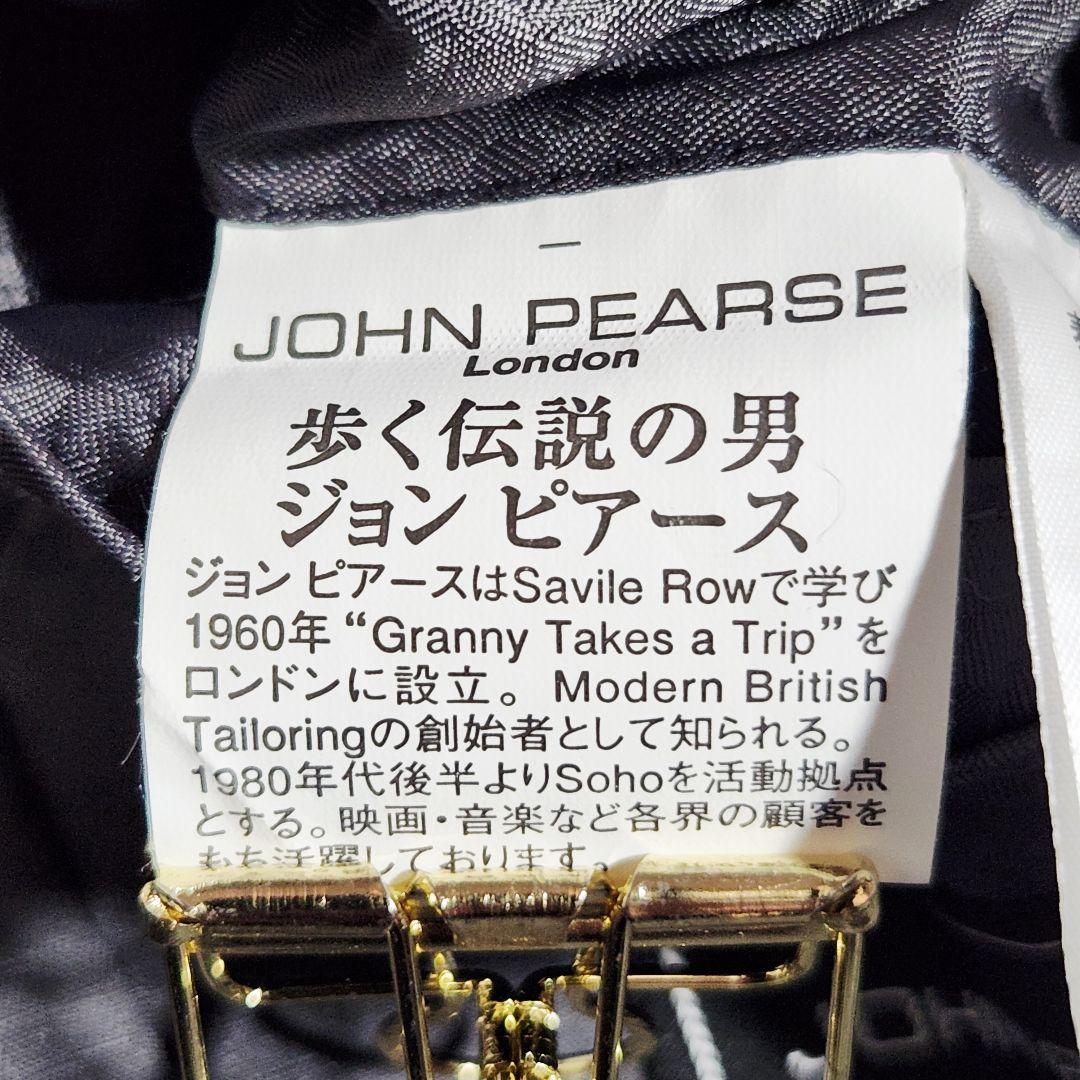 JOHN PEARSE カシミヤ混 ツイード ジャケット 2釦 総裏 グレー M