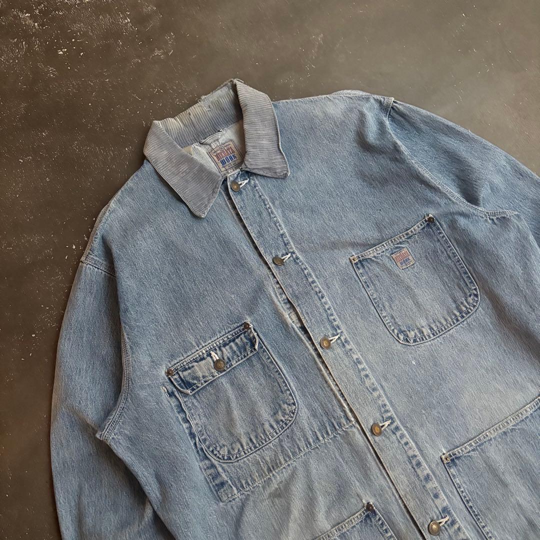 80-90s NIKOTA WORK カバーオール ボロ サンプリング デニム
