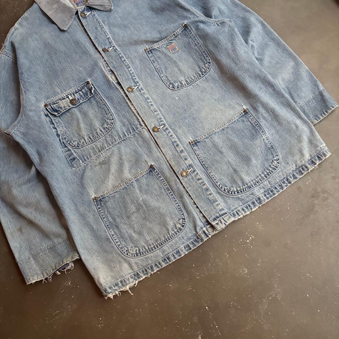 80-90s NIKOTA WORK カバーオール ボロ サンプリング デニム