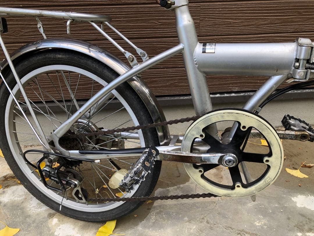 ajt　折りたたみ自転車 シルバー 6段変速