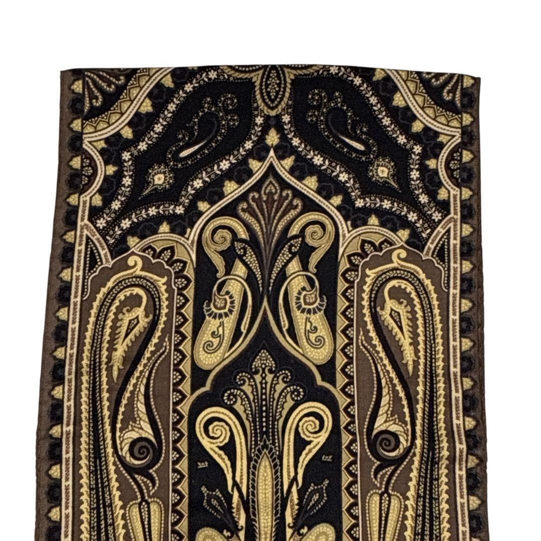 極美品✨ETRO エトロ シルク混 イタリア 大判ストール スカーフ ペイズリー