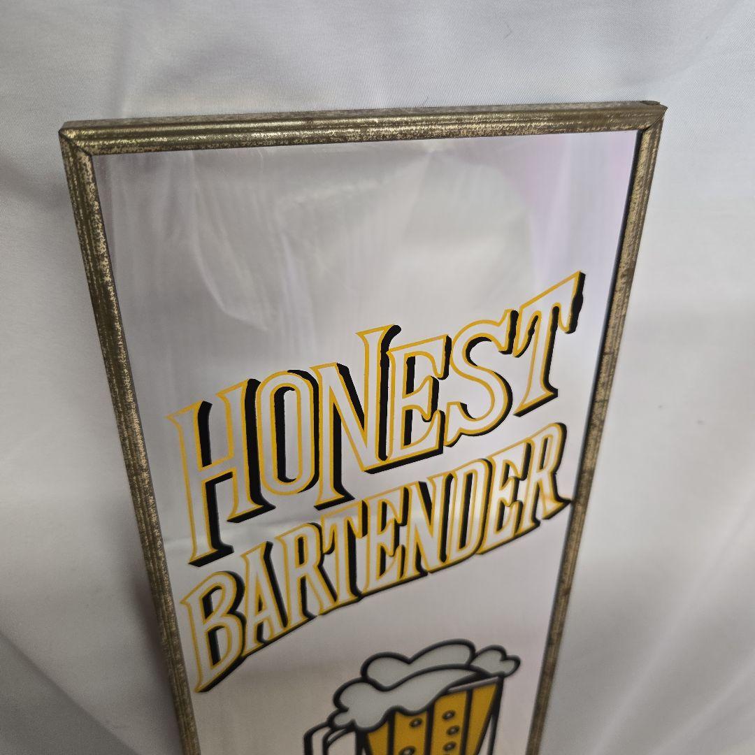 G*n様 HONEST BARTENDER WANTED パブミラー　レトロ