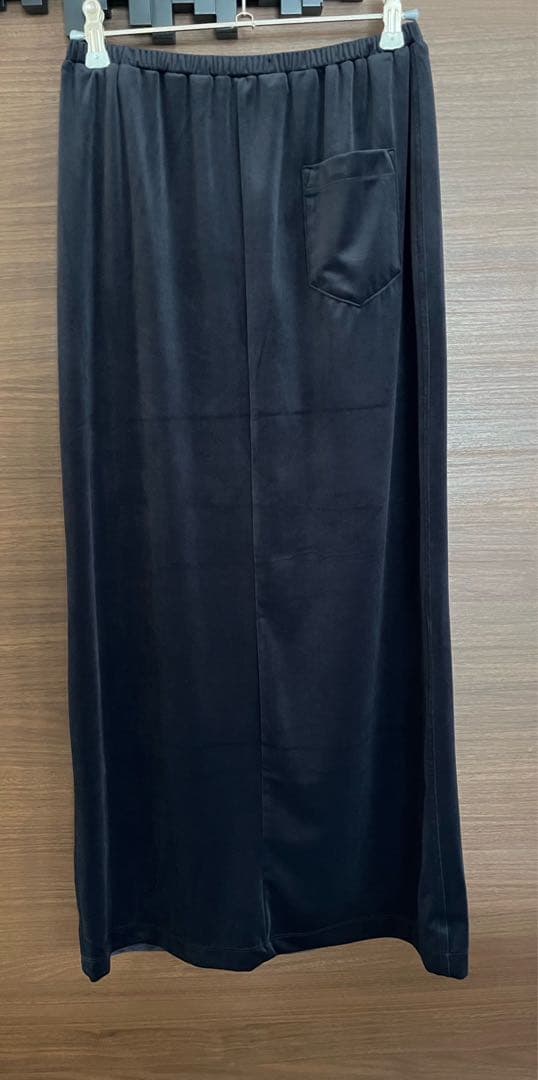 crewre ストレッチベロアストレートスカートblackサイズ1