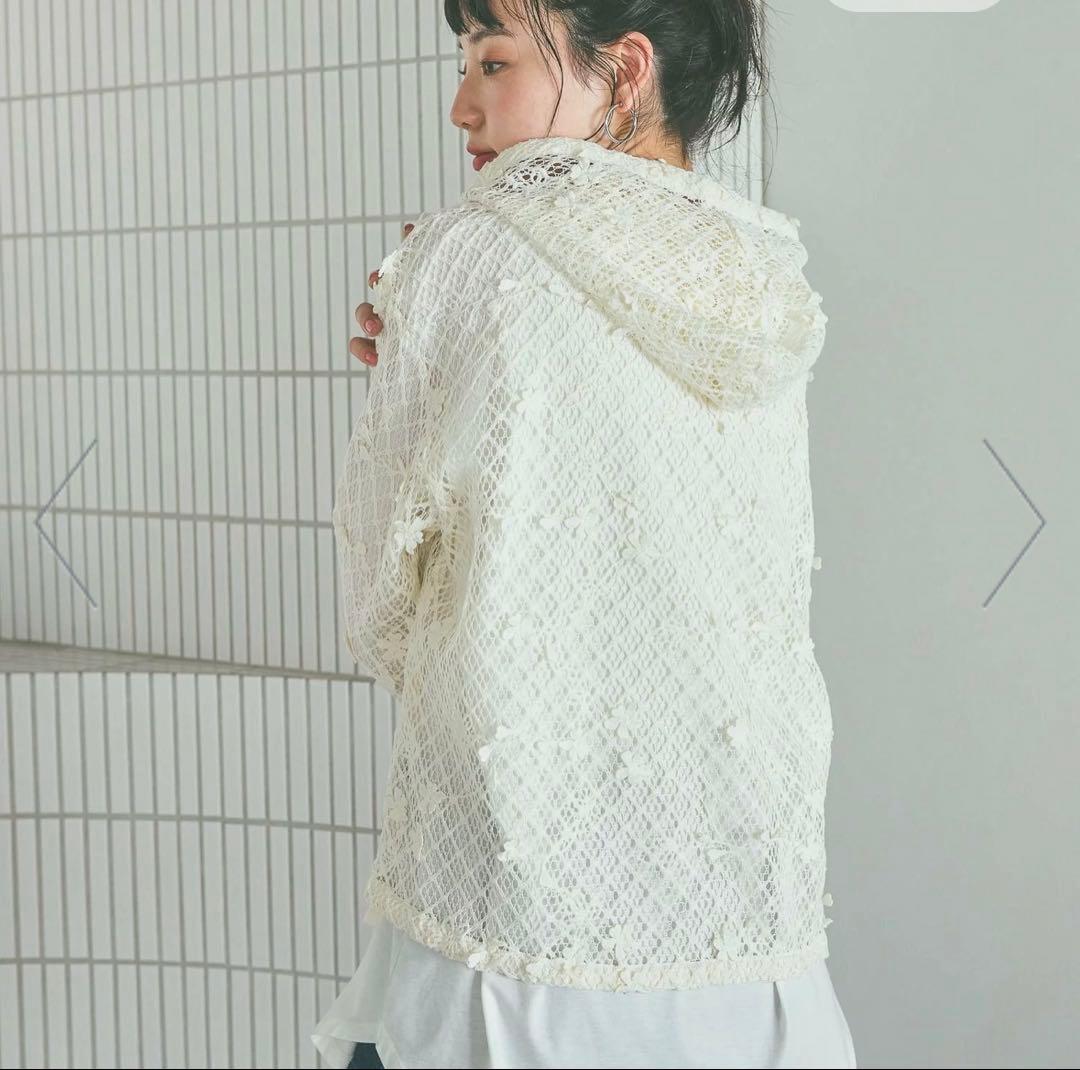 専用　niko and ... 3Dフラワーメッシュフーディー
