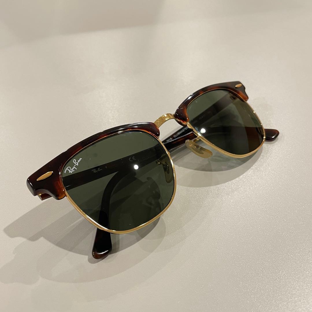 Ray-Banレイバン　クラブマスター サングラス べっ甲 ゴールド 付属品完備