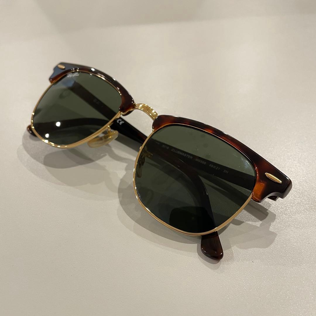 Ray-Banレイバン　クラブマスター サングラス べっ甲 ゴールド 付属品完備
