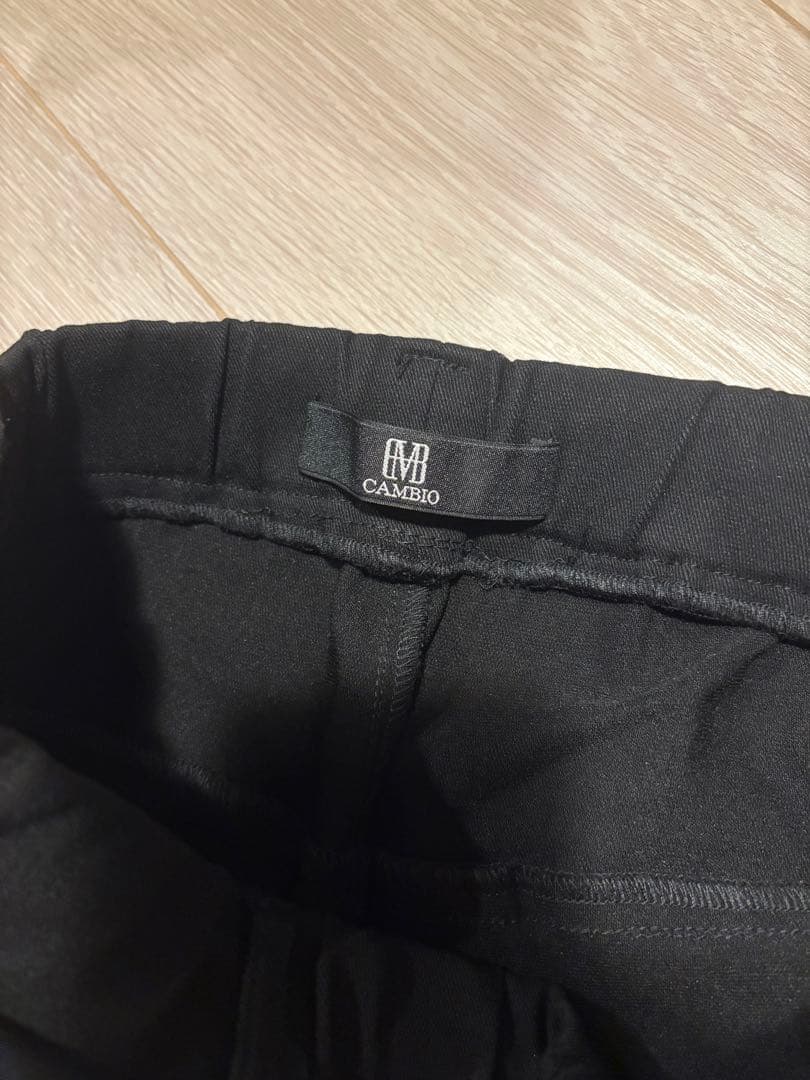 CAMBIO・サルエルスーパーストレッチパンツ・ブラック
