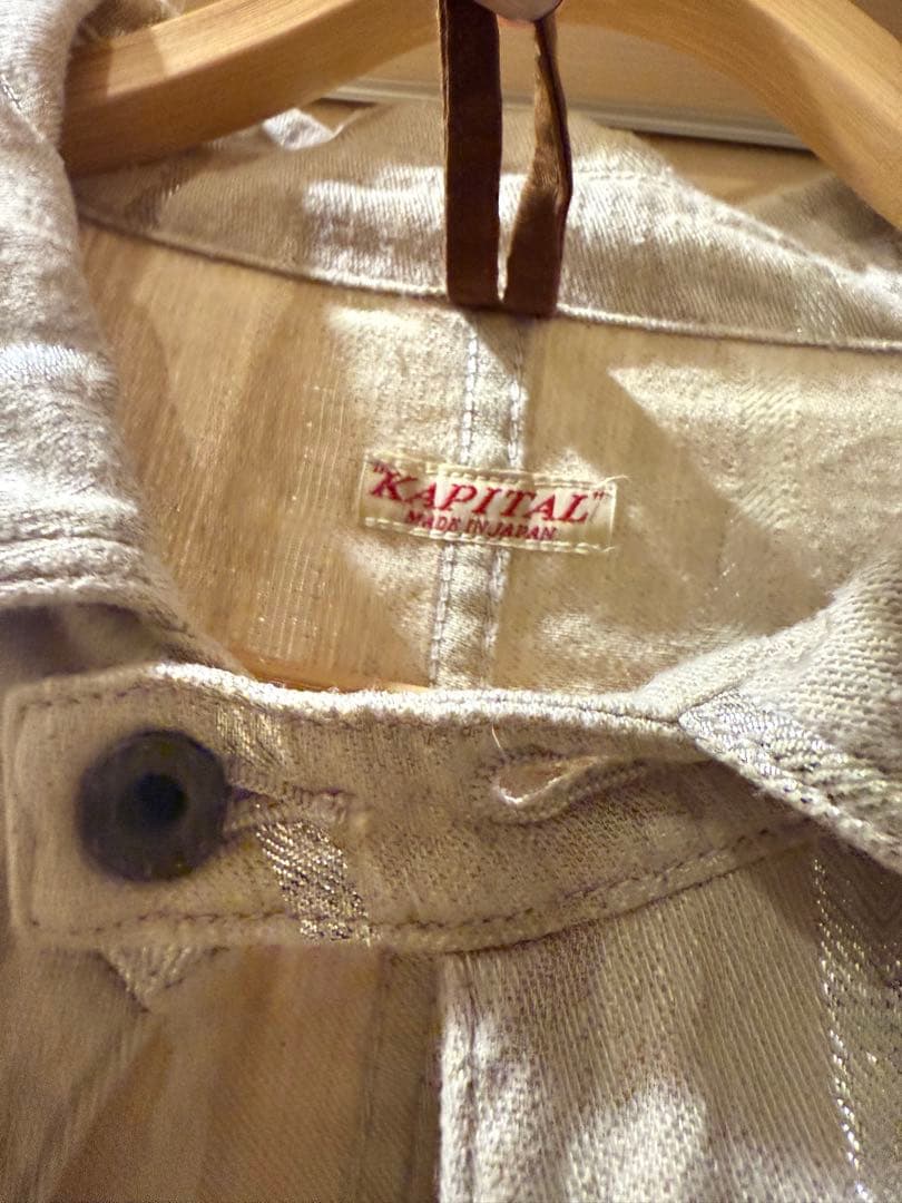 KAPITAL リネン　グリッターフィリーズストライプ　CACTUSカバーオール