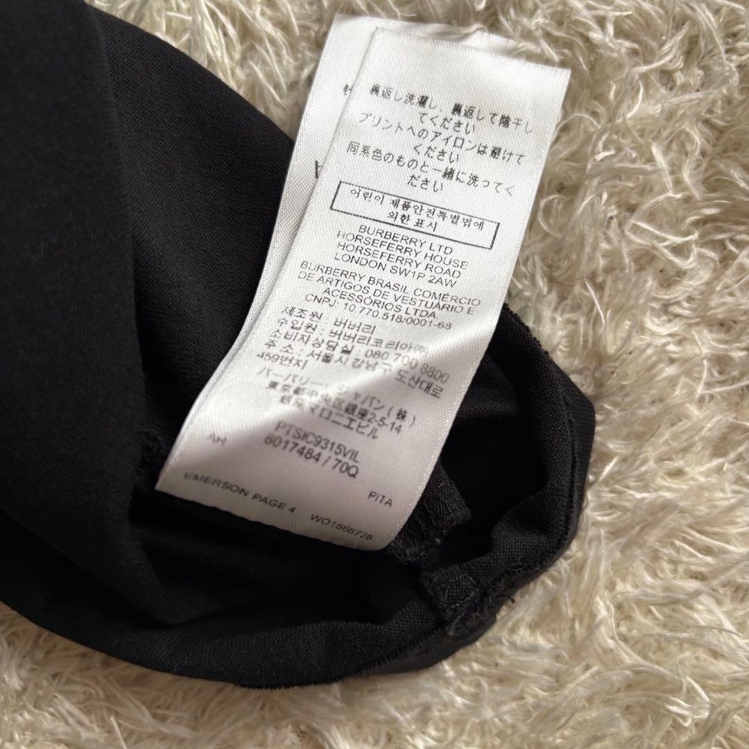専用 現行 バーバリーロンドン TBロゴ コットン Tシャツ ブラック 黒 XS