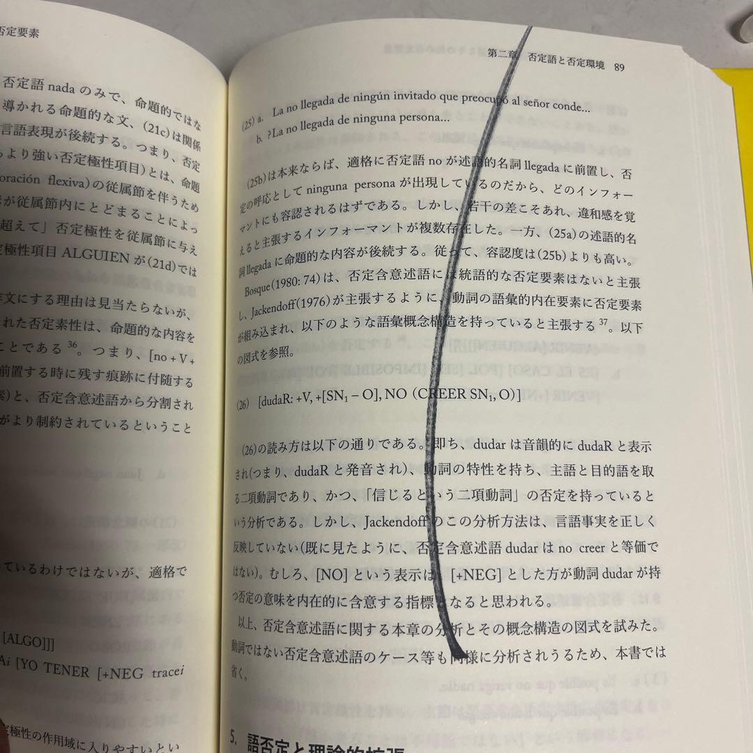 スペイン語の否定語の概念構造に関する研究