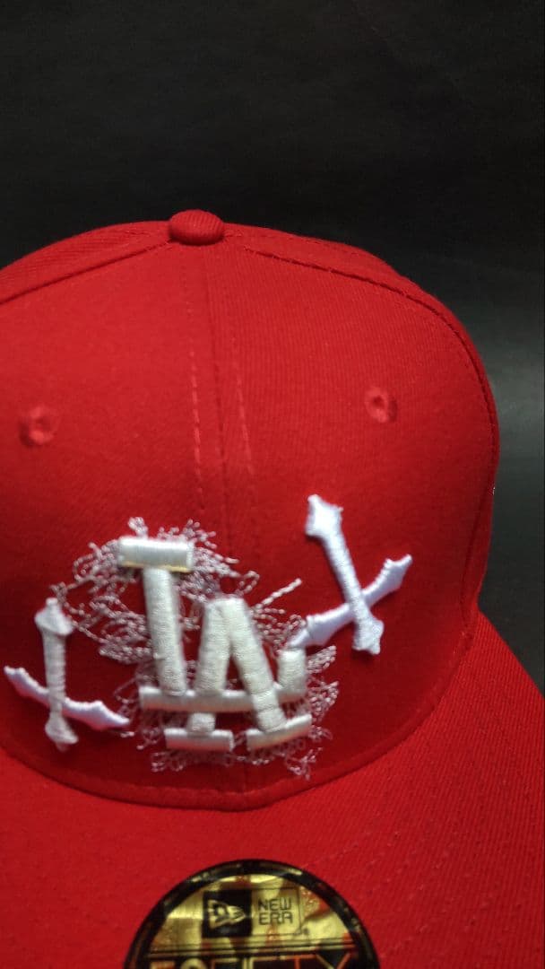 NewEra 59FIFTY×NZMUコラボLAドジャースキャップレッド1/2